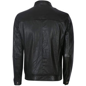 Chaqueta de cuero PU de alta calidad para hombre, cuello alto sólido personalizable, ropa de abrigo de moda de buena calidad para primavera y otoño - Product Image 3