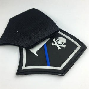 Customizable 2D 3D PVC Rubber Embroidered Flower Patches for <b>Clothing</b>-Bulk Custom Made Soft PVC Iron-On - Product Image 4