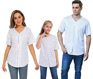 T-shirts décontractés de sport d'été à manches courtes maman et moi papa famille correspondant Baseball & Softball tenues T-shirt pour hommes - Product Image 6