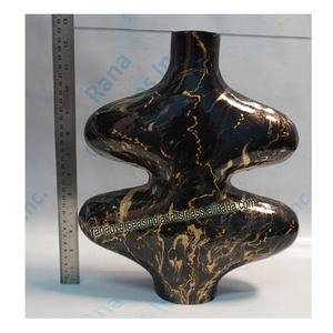 Florero de aluminio de Metal de tono dorado y negro de nuevo diseño de moda para la decoración de la boda de la sala de estar - Product Image 3