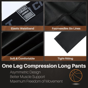 Collant de Compression 3/4 Mono-Jambe pour Homme, Pantalon de Sport à Compression, Manche de Jambe de Basket-ball - Product Image 3