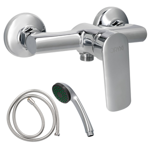 Miscelatore doccia monocomando Hamburg con tubo flessibile e cartuccia in ceramica, maniglia Ø 35 mm. - Product Image 1
