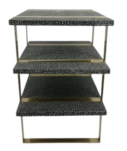 Escritorio de Resina Imitación Piel de Cangrejo Modelo DPC 0055 con Tres Cajones y Bandeja de Servicio de Mimbre/Ratán de Vietnam para Muebles de Sala - Product Image 4