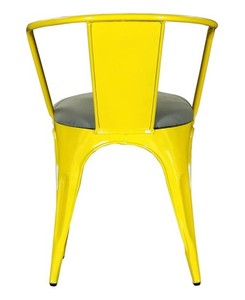 Wholesale Custom Modern Industrial Style Black & <b>White</b> Restaurant Chair Made of Wood Metal Iron Steel Stackable Living Park Use - Product Image 5