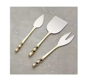 Juego de Utensilios para Queso de Acero Inoxidable con Mango Anudado, Decorativo, Plateado - Product Image 6