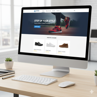 Zapatos profesionales Diseño de sitios web Agencia Web asequible Creación de soluciones de tienda web de negocios en línea elegantes y efectivas