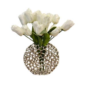 Vases de corail en aluminium chauds et attrayants Vase de table nickelé brut Qualité d'exportation pour la décoration intérieure Vente directe Prix de gros - Product Image 1