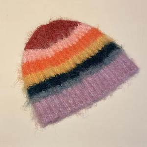 หมวกไหมพรมโมแฮร์ เนื้อนุ่มพิเศษสำหรับอากาศหนาวและใช้ในชีวิตประจำวัน หมวกไหมพรมโมแฮร์ถักอุ่นสบาย - Product Image 3