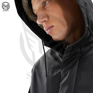 Venta caliente Chaqueta de invierno para hombre Diseño personalizado Impermeable a prueba de viento con bordado Decoración Stand Collar Precio al por mayor - Product Image 4