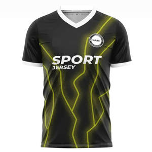 เครื่องแบบฟุตบอลสำหรับผู้ใหญ่รุ่นใหม่พิมพ์ลายพิมพ์ดิจิตอลผ้าโพลีเอสเตอร์สีเขียวโลโก้ตามสั่ง - Product Image 2