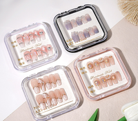 Boîte d'emballage vide pour faux ongles, nouvelle boîte de rangement et de présentation personnalisable avec logo, boîtes à ongles pour faux ongles
