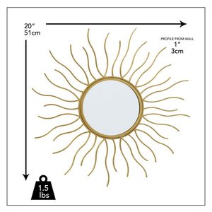 Simple and Irregular Design Shape Building Decorative <b>Mirror</b> Round <b>Gold</b> Plated Wall <b>Mirror</b> Iron High Quality at Wholesale Prices - Product Image 2