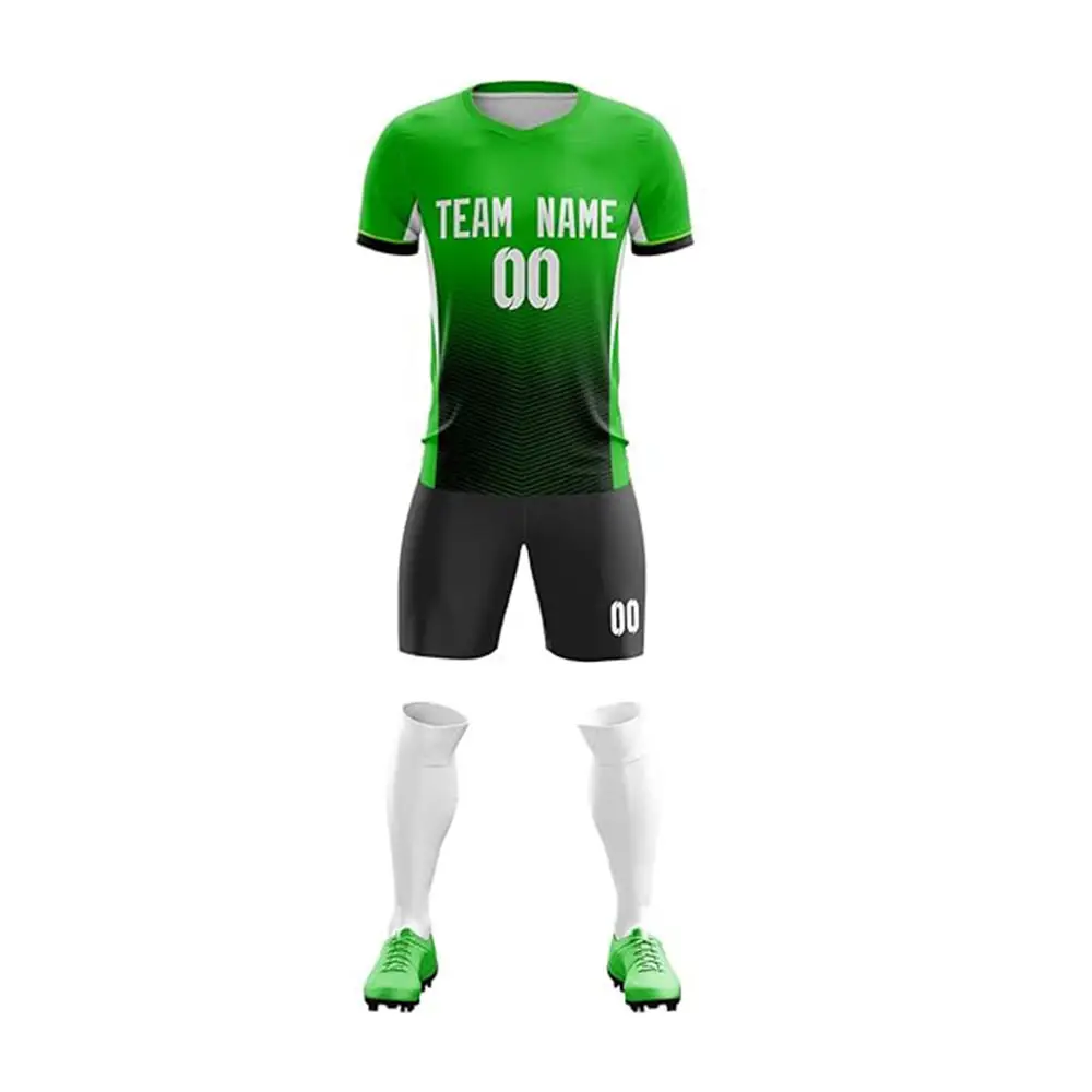 OEM 디자인 공장 공급 의류 통기성 직물 맞춤형 축구 유니폼 파키스탄에서 만든