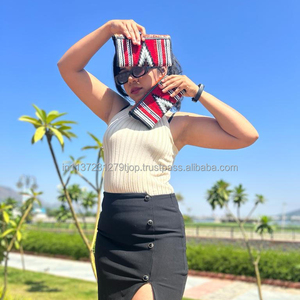 Portefeuille de sculpture usiné à la main pochette étui de téléphone portefeuille en tissu Jacquard élégant multi-usages portefeuilles en cuir occidental - Product Image 4