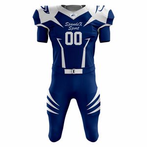 Uniformes de fútbol americano transpirables de manga corta personalizados de primera calidad para equipos de talla grande con característica impresa para la temporada de verano - Product Image 1