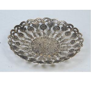 Bol à fruits décoratif en métal écologique pour table, finition antique, bol à fruits en acier inoxydable - Product Image 1