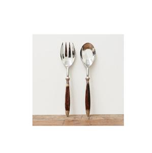 Meilleur prix Couverts En Métal Salade Service Ensemble Poignée 10ml Capacité Miroir Polonais pour Mariages Restaurants-Mariage Fourchette Cuillère Ensemble - Product Image 3