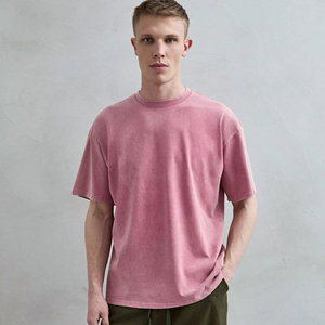 T-shirt da uomo di lusso Finch Garment Streetwear oversize con colletto spesso 210G, personalizzabile, 100% cotone organico, pesante. - Product Image 1