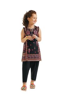 Vestido túnica bordado oriental para niñas Ropa de manga larga Grupo de edad para niños - Product Image 4