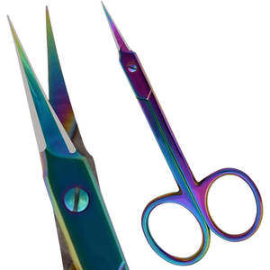 Tijeras profesionales de manicura de Punta puntiaguda, hoja curva Extra fina, tijeras afiladas para cutículas, corte fino de acero inoxidable - Product Image 1