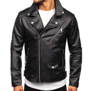 Ropa de Moda, Chaqueta de Cuero Informal de Alta Calidad, Chaqueta de Cuero Transpirable y Resistente al Viento para Hombre - Product Image 2