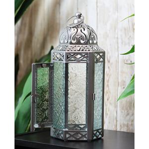 Lanterne porte-bougie en fer marocaine artisanale, écologique et exclusive, pour la décoration intérieure/extérieure de la maison, Daood Sons - Product Image 1