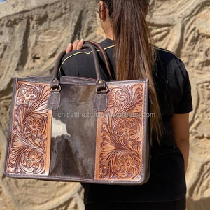 Bolso de mano de piel de vaca auténtica de Nuevo diseñador, bolso de cuero elegante, bolsos tallados a mano para mujer, multiusos - Product Image 3