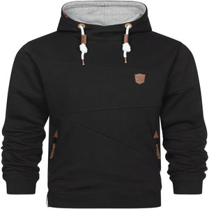 Sweat à capuche uni d'hiver, coupe classique, 400 GSM, 100% coton polaire, pull à capuche lesté, logo personnalisé, respirant, sweat à capuche pour homme - Product Image 1