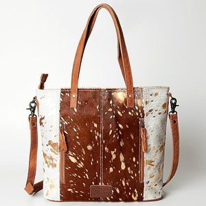 Sac à main élégant pour femme de haute qualité, fermeture éclair, nouveau design en cuir de vache véritable et fourrure, durable, multifonctionnel, tendance - Product Image 3