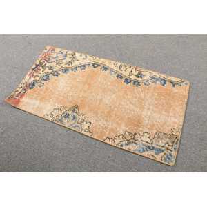 Tapis de 1,6 x 3,2 pieds, tapis turc vintage, tapis uni brun - Product Image 2