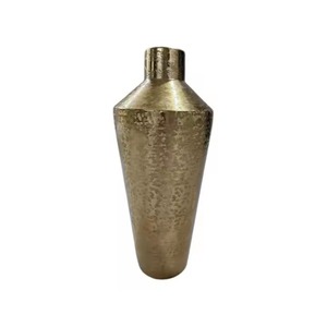Florero de Metal Vintage antiguo decoración del hogar sala de estar dormitorio jarrón decorativo plata antigua acabado - Product Image 4