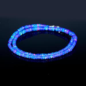 Vente chaude Élégant Multi Feu Éthiopien Opale Collier De Perles Belle Lavande Pourpre avec Lisse Rondelle Pierre Perles Cadeau - Product Image 2