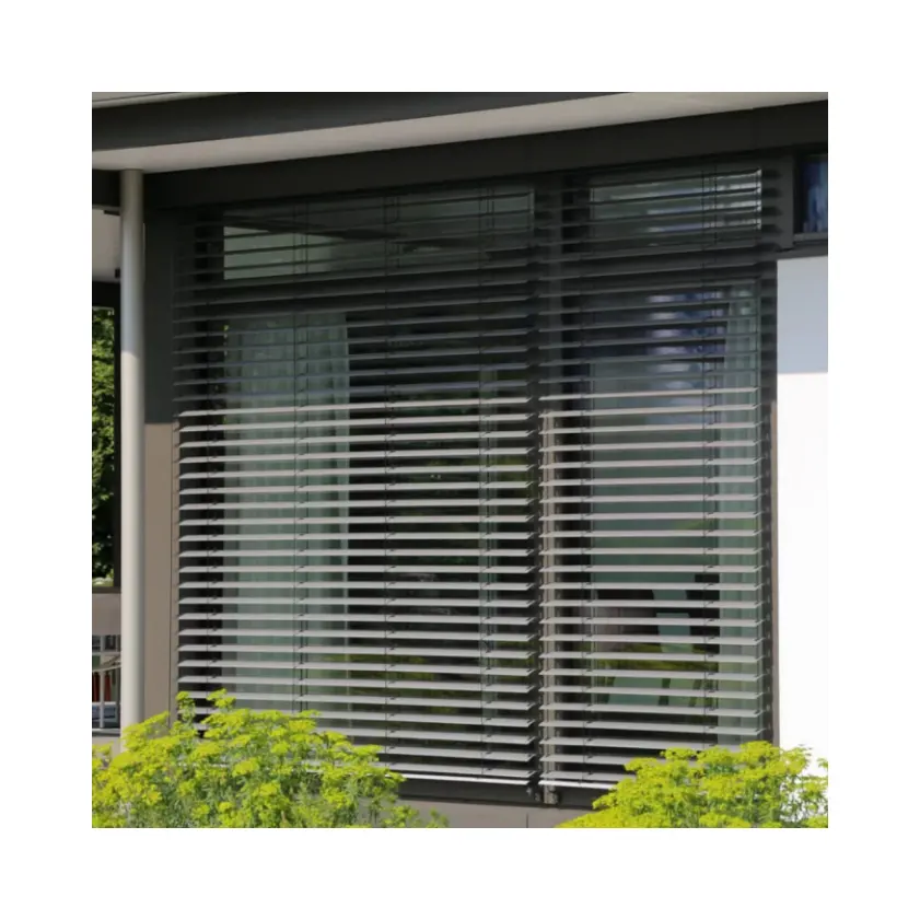Perfiles de aluminio de color personalizables Paneles de persiana de ventanas de aluminio grandes para exteriores Persiana de persiana