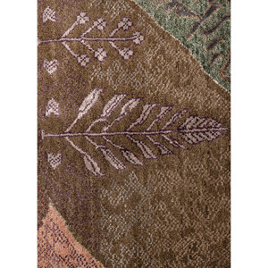 Tapis Manchaha bleu noué à la main en laine et soie de bambou, épaisseur 10 mm, motif abstrait, rectangulaire, design pour couloir, pour sol de maison - Les-2816 - Product Image 3