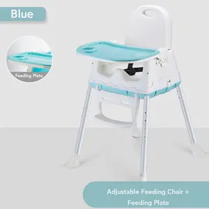 עיצוב חדש מתכוונן פלסטיק פלדה תמיכת כף רגל כיסא האכלה לתינוק