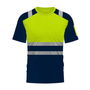 Meilleur prix Premium 100% Polyester pour Polo Reflect Shirt Hi Viz T-shirt de travail tricoté de sécurité avec bande réfléchissante - Product Image 4
