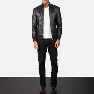 Kivotech Custom Made Coated Cow Leather <b>Jackets</b> <b>Men's</b> Genuine Leather Windproof with Zipper 100% Quality - Product Image 6
