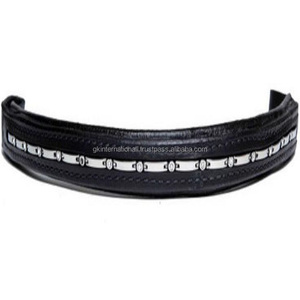 สายรัดหนังตกแต่งคิ้วและม้า,สายรัดหนังที่มีแผ่นรองนุ่มเย็บแน่นออกแบบด้วยคริสตัลสีเงินทรงกลมแบบกำหนดเองสายรัดคิ้วแวววาว - Product Image 3