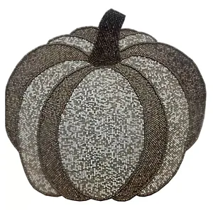 Tovagliette da tavolo ricamate a mano con perline a forma di zucca di nuovo stile tovagliette con perline di paillettes fatte a mano