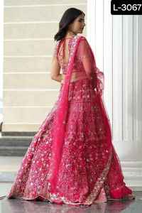 Heavy Georgette bordado y secuencia de trabajo Lehenga choli y Georgette Dupatta conjunto para mujeres usan Salwar Kameez traje vestido - Product Image 4