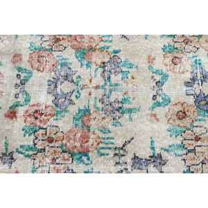 Alfombra Turca Vintage de 3.7x6.2 pies, Alfombra con motivos de plantas y árboles rojos - Product Image 5