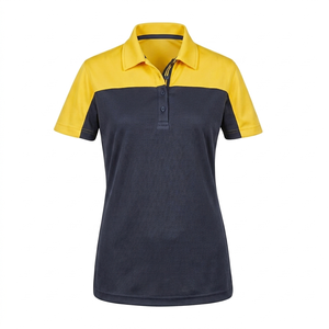 Polo de Manga Corta para Mujer, Corte Regular, Colores Sólidos, Servicio OEM, Secado Rápido, Estilo Urbano, Ligero e Informal, Gran Venta - Product Image 2