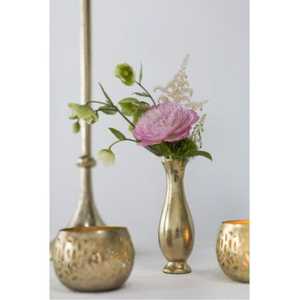 Jarrón de Flores Moderno de Metal Dorado Martillado Hecho a Mano de Lujo, Centro de Mesa Decorativo en Forma de Lágrima para Bodas y Decoración del Hogar - Product Image 6