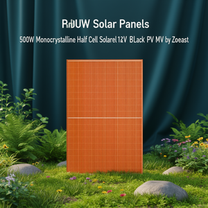 Panel Solar Monocristalino de 500W, Media Celda, 18V, Módulo Fotovoltaico Negro de Zoeast - Product Image 3