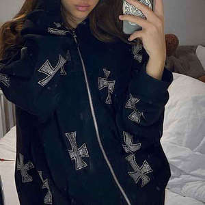 เสื้อฮู้ดผู้ชายผ้าฟลีซแบบมีซิปมีลายปัก - Product Image 3