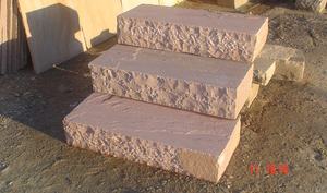 Pavés en pierre naturelle de grès brun d'automne de qualité supérieure, coupés à la main, pour les allées, les chemins et les jardins extérieurs - Product Image 6