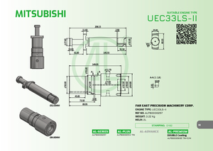Pompe à carburant pour moteur diesel marin de marque taïwanaise neuve pour AKASAKA UEC33LS2 KOBE UEC33LS2 MITSUBISHI UEC33LS-II, plongeur et barillet - Product Image 6