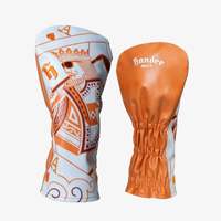 Funda Protectora para Palos de Golf Handee de Cuero con Cierre Elástico y Patrones Impresos
