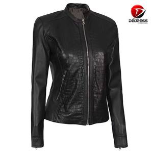 2025 personnalisé élégant dames en cuir véritable moto veste XL taille nouveau prix pas cher - Product Image 3