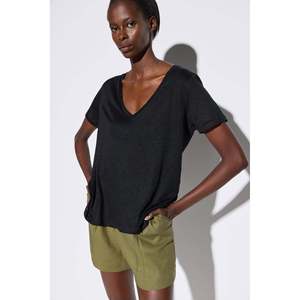 Camiseta Casual de Algodón Suave para Mujer, Corte Ajustado, Tallas XS-XL, Transpirable, con Estampado de Personajes, Versión Corta de Verano, con Letras - Product Image 2